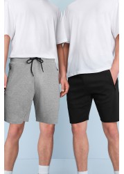 Zip Pocket Jersey Shorts Straight Fit