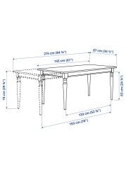 INGATORP / INGOLF Table and 4 chairs