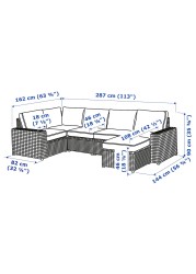 SOLLERÖN Modular corner sofa 4-seat, outdoor