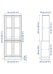 HAVSTA Storage combination w glass-doors