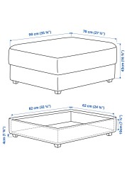 KIVIK Footstool with storage