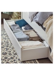 SONGESAND Bed frame with 4 storage boxes