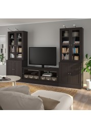 HAVSTA TV storage combination/glass doors