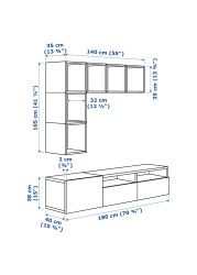 BESTÅ / EKET Cabinet combination for TV