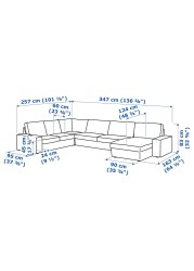 KIVIK Corner sofa, 5-seat