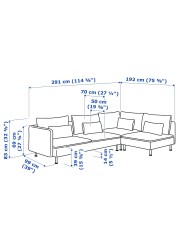 SÖDERHAMN Corner sofa, 4-seat