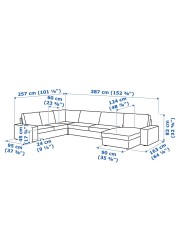 KIVIK Corner sofa, 6-seat