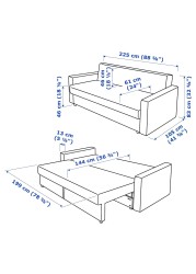 FRIHETEN Three-seat sofa-bed