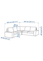 KIVIK Corner sofa, 4-seat