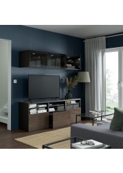 BESTÅ TV storage combination/glass doors