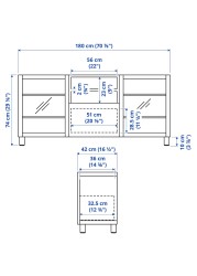 BESTÅ TV bench with drawers