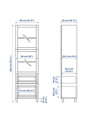 BESTÅ Storage combination w glass doors