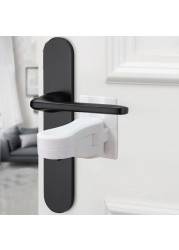 Home Universal ABS Protection Device For Children Safety ABS Anti Open Handle Locks Lever Door Lock Child Kids Safety Doors Lock