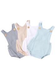 summer newborn baby romper cotton sleeveless baby boys girls romper onabiece fashion baby clothes