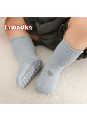 LAUDKA Spring Autumn Baby Girls Boys Cotton Socks Cartoon Rubber Anti-slip Socks Boys Sport Boat Socks Four Seasons