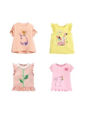 Little maven 2022 summer baby girls T-shirt cotton soft and comfortable lovely tops baby boy children casual clothes