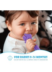 Baby Teething Silicone Toys Kit BPA Free Infant Molar Teether Toys for 0-1-2 Years 0-12-24 Months Hammer Saw