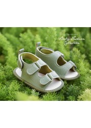 New Baby Sandals Baby Boy Girl Sandals PU Soft Bottom Sole Anti-Slip Infant First Walker Crib Shoes Newborn Moccasins