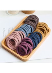 50pcs Girls Solid Color Big Rubber Band Ponytail Holder Gum Headwear Elastic Hair Bands Korean Girl Hair Accessories Ornaments