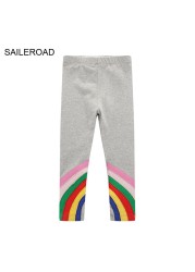 Seieroad Kids 2-7 Years Baby Long Pants Rainbow Embroidery Baby Pants Children Pants Baby Pants