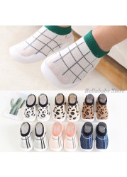 Leopard White Baby Shoes Fashion Unisex Spring Baby Floor Shoes Non-slip Soft Baby Booties Infant Shoes Plaid Cartoon Casual Shoes