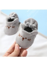 Baby Girl Knitted Boots First Walkers Snow Boots Newborn Baby Autumn Winter Cotton Warm Soft Sole Plush Prewalker 0-18days