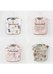 Waterproof Infant Eating Children Drawing Sleeveless Baby Bandana Bibs Cute Baby Bibs Soft Baby Apron Cotton Meal Burp Eva Clothes