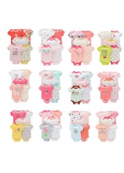 5pcs baby girl/boy bodysuit clothes for newborns high quality summer romper jumpsuits short sleeve infant girls clothes