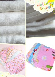 Reusable Washable 2 Layers Microfibre Bamboo Charcoal Insert Reinforcement Liners Real Pocket Cloth Nappy Cover Diaper Wrap Insert