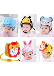 Baby Safety Helmet Anti-fall Head Protection Cover Cute Cartoon Animal Boy Girl Baby Toddler Walk Learning Anti-collision Headwear