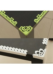 4pcs Hollow Out Flower Pattern Baby Kids Table Desk Corner Guard Children Safety Edge Guard Soft Baby Safe Corner Protector