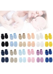 2 Pair Baby Newborn Soft Cotton Face Protection Gloves Foot Cover Set Anti-scratch Gloves Socks Kit