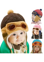 Baby Warm Toy Hats Winter Hats Toddler Boys Girls Pilot Hats Hooded Cap Winter Warm Hat Party Hats