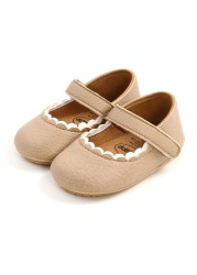 New Baby Boys Girls Leather Rubber Anti-slip First Walkers Baby Shoes Newborn Baby Girls Shoes