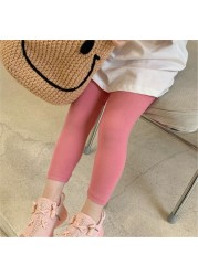 2022 Spring Girls Leggings Kids Cotton High Quality Skinny Pants Children Soft Stripe Legging Casual Girl Elastic Trousers