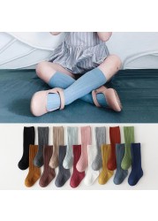 Spainish Kids Socks Baby Boys Girls Cotton Breathable Soft Stripe Sock Children Knee High Long Socks School Uniform Socks