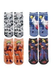 Naruto Japanese Fashion Socks Cartoon Boy Autumn Winter 2021 Girl Creative Sports Socks Casual Breathable Christmas Gift Kids Socks