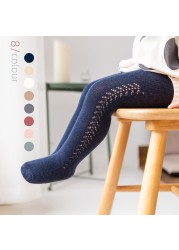 New 0-5 Years Cute Cotton Baby Socks For Girls Spring Summer Solid Knitted Children Socks Soft Stockings Kids Clothes