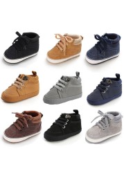 Baby Boys Shoes Newborn Baby Crib Casual Cotton Non-slip PU Leather First Walkers Loafers