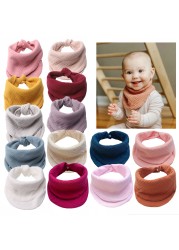 Baby Feeding Bibs Toddler Triangle Saliva Scarf Newborn Double Burp Cloths Soft Infant Cotton Hoodie Saliva Girls Boys Towel