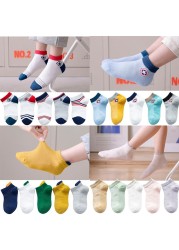 Soft Cotton Children Socks Cute Cartoon Casual Boys Socks Thin Mesh Summer 5pairs/lot Kids Socks Sport Baby Boy Socks 1-12 Years