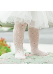 Baby Tights Cotton Cute Flower Kids Girl Tights Clothes Mesh Newborn Children Pantyhose Summer Spring Toddler Princess Stockings