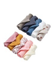 5pcs baby towels muslin cloth hand face wipes saliva bib handkerchief towel