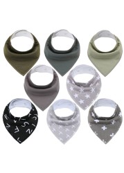 8pcs Civarua Kids Baby Bibs Newborn Baby Bandana Drool Bibs Super Soft Bandana Bibs for Boys and Girls 100% Organic Cotton Bibs