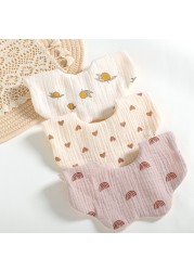 Baby Bibs 6 Layers Gauze Gauze Baby Kids Bandana Feeding Burp Cloth Soft Newborn Infant Saliva Towel Baby Girl Boy Accessories