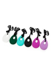 1pc Silicone Teardrop Necklace Teething Necklace for Autism Teether Chew Sensory