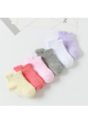 6pairs/lot Non-slip Baby Floor Socks Baby Floor Socks Baby Girls Boys Ankle Socks Non-slip Anti-slip Socks for Baby