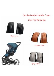 PU Leather Armrest Cover For Mutsy iGO Handle Bumper Sleeve Case Bar Protective Cover Baby Stroller Stroller Accessories