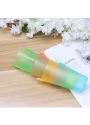 4pcs Candy Color Sippy Water Cups Practical Large Capacity Straw Cups For Children Kids Random Color
