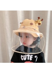 baby hat baby hat with protective face mask boy girl sun hat removable sunscreen outdoor fisherman hats kids accessories